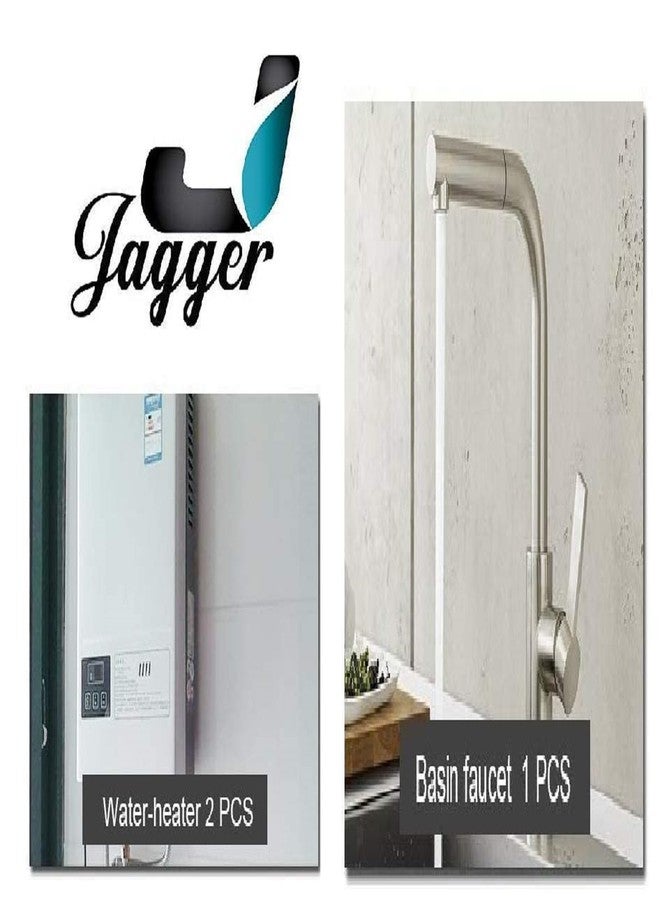JAGGER أنبوب توصيل JAGGER JAG158 مع صمام زاوية لتوصيل سخان المياه/شطف المرحاض/حوض الغسيل في الحمام (مع شفة جدارية وشريط تفلون) (مارك) - Image 4